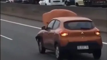 Mujer manejó por Panamericana con el capot levantado y será&nbsp;sancionada